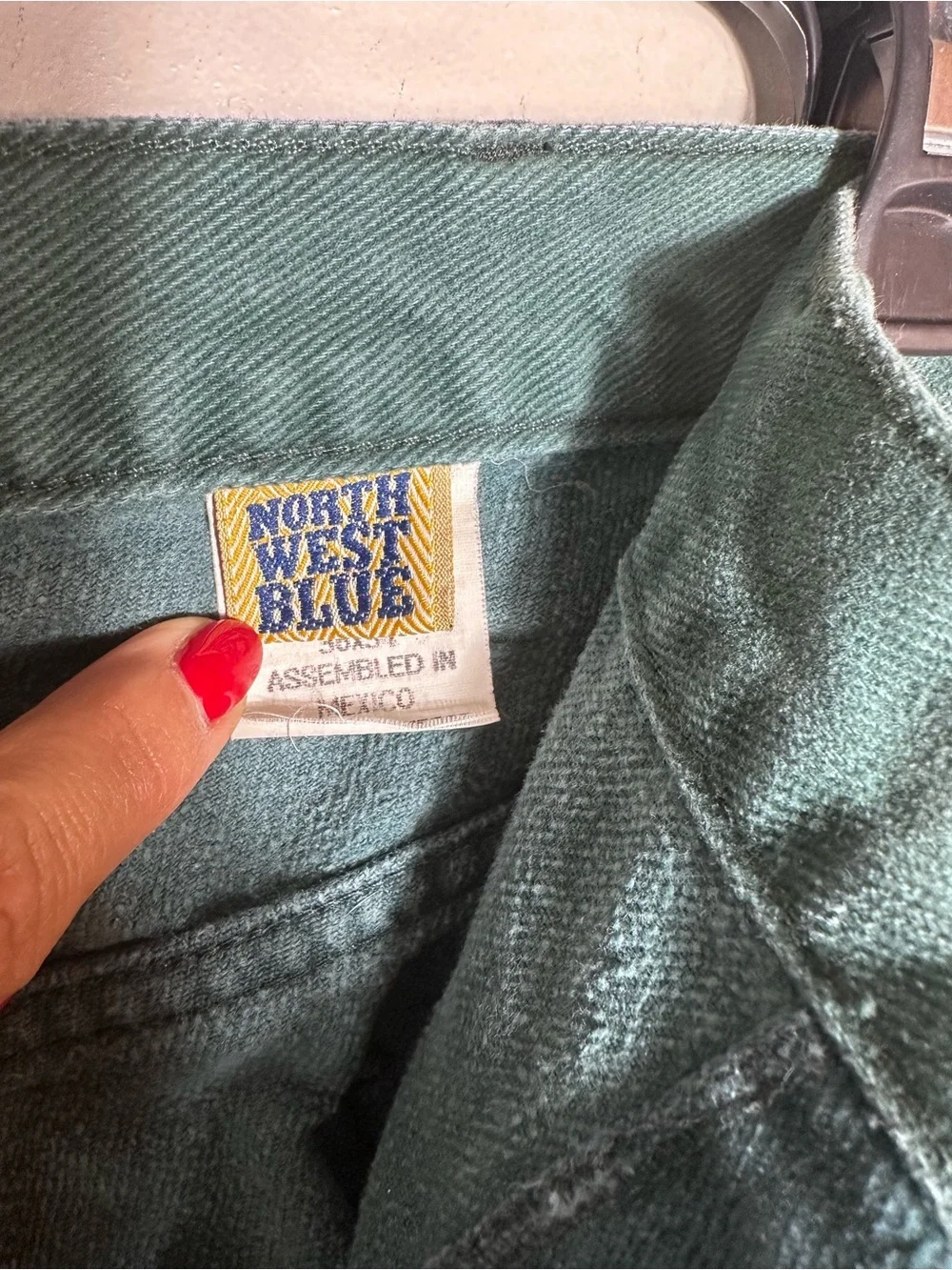 Vintage North West Blue Teal Denim Jeans Straight Pants